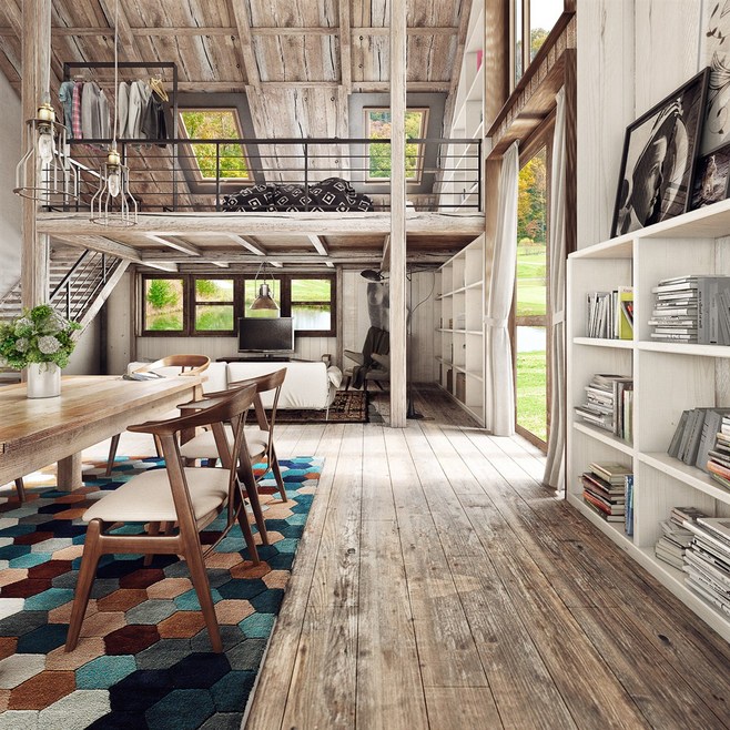 世外桃源溫馨小木屋室內(nèi)設計 營造眼前一亮的生活意境